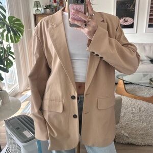 Oversized Tan Women's Blazer